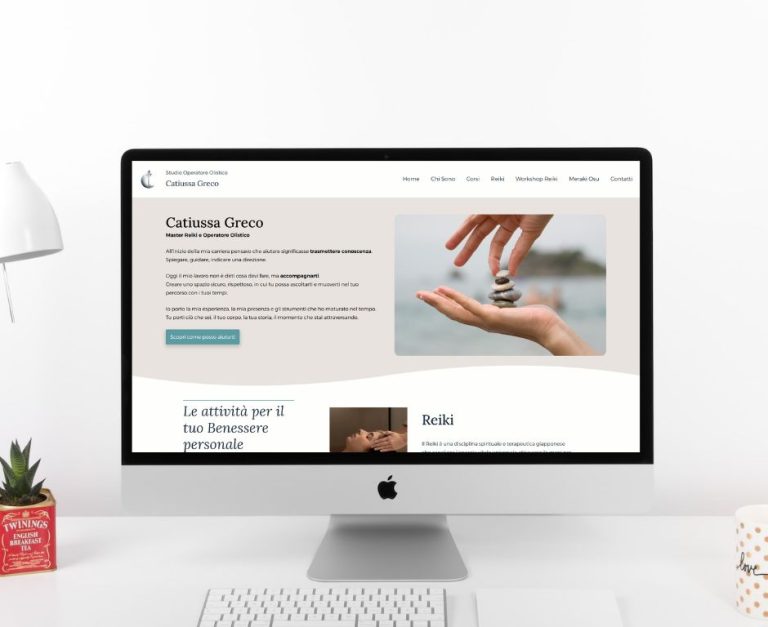 anteprima della home page del sito di Catiussa Greco